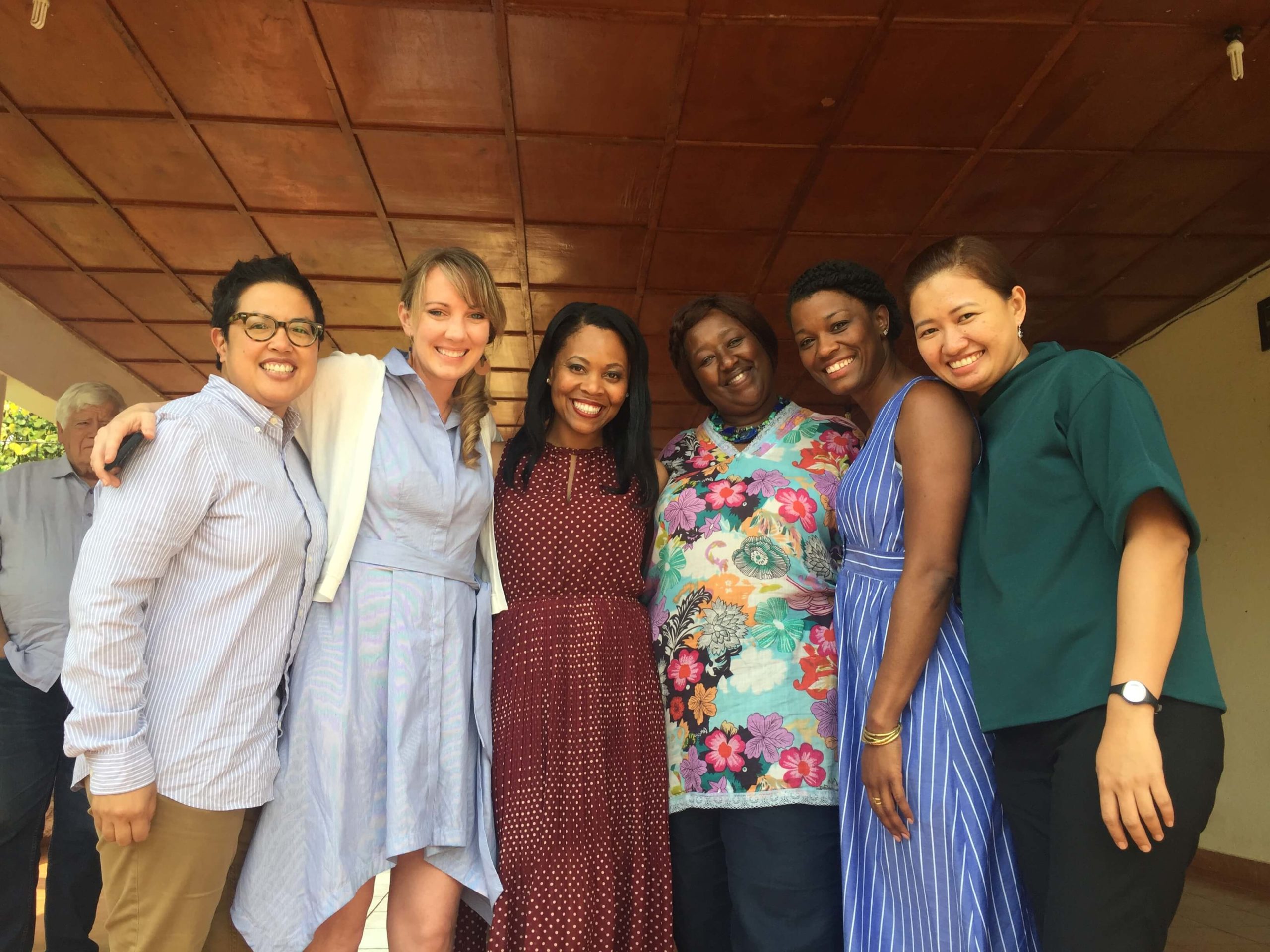 group of people smiling