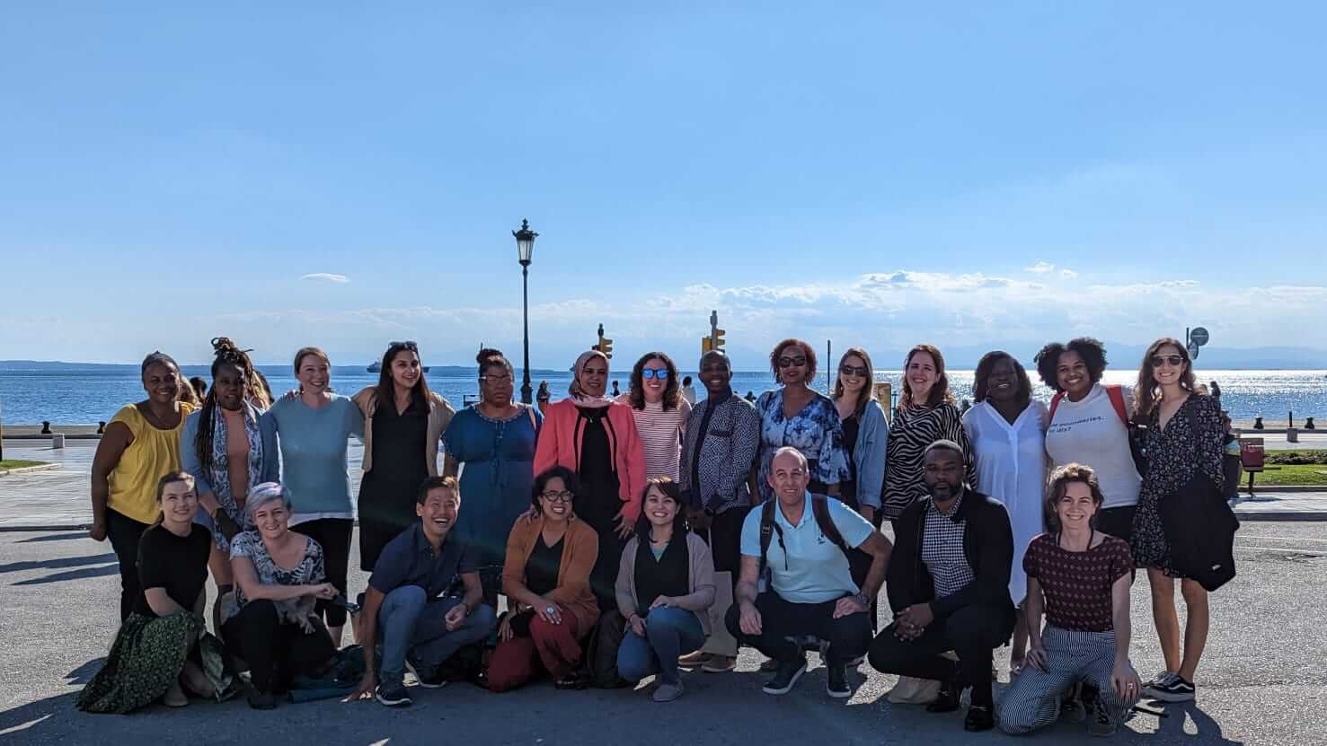 Outside group picture in Thessaloniki, Greece